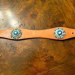 Teal bling wither strap